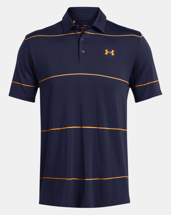 เสื้อโปโล UA Playoff 3.0 Stripe สำหรับผู้ชาย in Blue image number 4